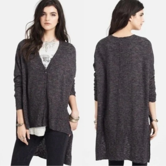 Free People Sweaters - Free People TGIF High-Low Snap Cardigan Multicolor Size Large
